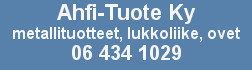Ahfi-Tuote Ky logo